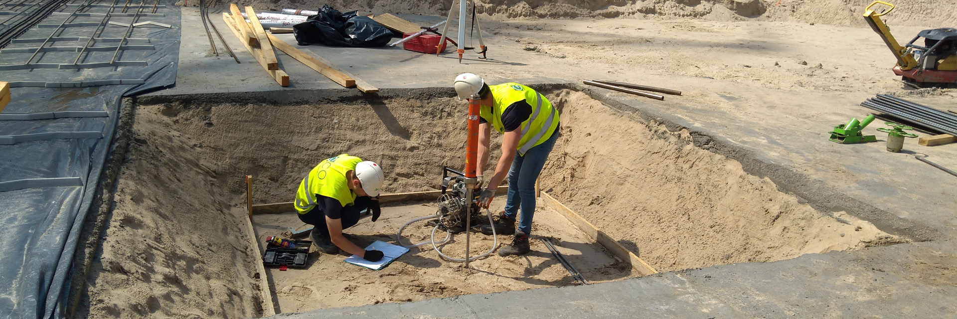 Geotechnische Überwachung und Abnahmen auf der Baustelle