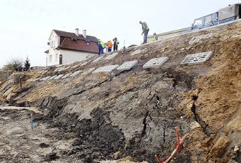 Slope slide on Warcisława Street, Szczecin